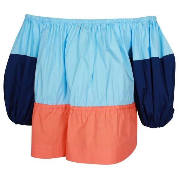 Staud Juliet Off Shoulder Top in Multicolor Cotton size Medium /Large - Picture 4 of 8